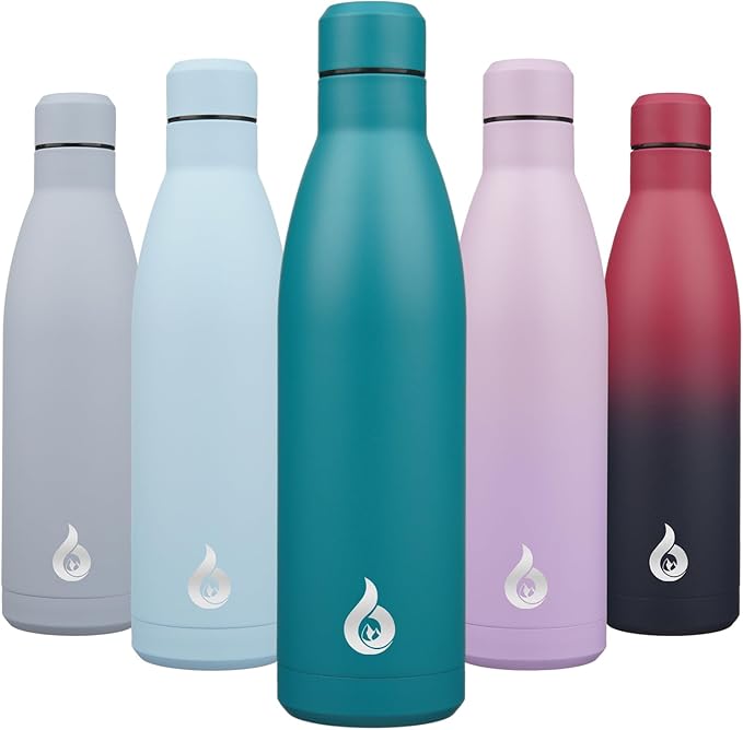 BJPKPK 25oz Insulated Stainless Steel Water Bottles Reusable Metal Travel Sports Water Bottle Keep Cold and Hot,Laguna