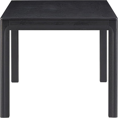 NTC Flow 55 Inch Modern Design, Rectangular Dinner Table for Dining Room, Living Room Furniture, Effortless Assembly, Burnt Black
