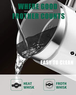 Load image into Gallery viewer, Huogary Milk Frother, Milk Steamer for Milk Foam &amp; Hot Milk(4.5oz/10.5oz), Electric Milk Frother and Warmer for Homemade Coffee, 120V (white)