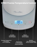 Load image into Gallery viewer, Harriet Gooseneck Electric Kettle - 1200W Fast Heat, 0.8L Stainless Steel, Precision Temp Control &amp; Timer, Wood Handle, Pour Over Coffee and Tea, White