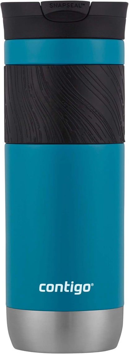 Contigo Byron 2.0 Stainless Steel Travel Mug with SNAPSEAL Lid and Grip 20oz. Juniper