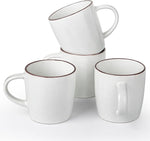 Load image into Gallery viewer, famiware Mercury Coffee Mugs 13 oz, Coffee Mugs Set of 4 with Handle, Cups for Latte, Hot Tea, Cappuccino, Mocha, Cocoa, White