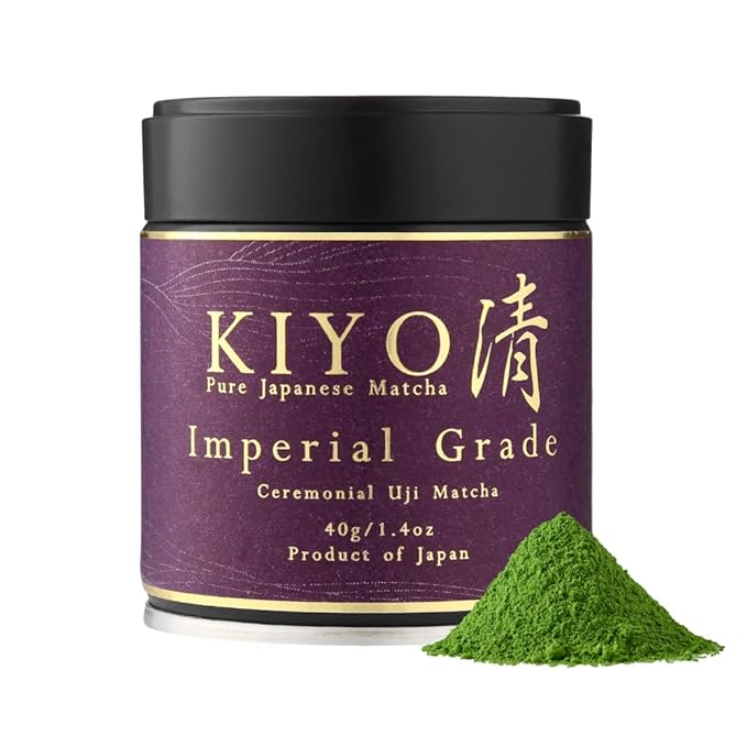 Kiyo Matcha Imperial Grade Tenryu Ceremonial Uji Matcha - Pure Japanese First Harvest Ceremonial Grade Matcha Green Tea Powder from Uji, Japan (40g/1.41oz)