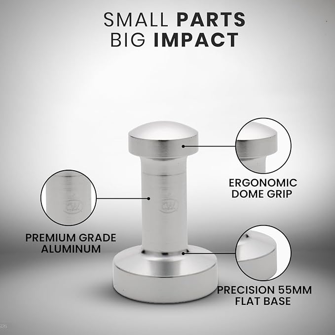 Rattleware Premium Aluminum Espresso Tamper (55 mm) - Ideal for Baristas & Coffee Lovers - Sleek Material & Design - Ultimate Tamping Precision & Consistency