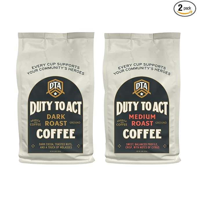 Duty to Act Dark Roast & Medium Roast Ground Coffee, 2 lb. (Variety Pack)