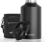 Load image into Gallery viewer, 1.5 Gallon Water Bottle Insulated(Cold for 48 Hrs),BPA Free&amp;Leak Proof,196oz Stainless Steel Water Jug,Big thermos,Large Water Bottle with Handle for Gym,Hiking,Camping&amp;Travel,Black