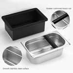 Load image into Gallery viewer, Espresso Knock Box, Stainless Steel Coffee Knock Box Large Capacity Coffee Pucks Container Espresso Machine Tool for Coffee Ground