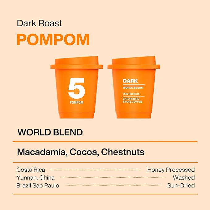 SATURNBIRD Coffee Instant Cold Brew, Dark Roast, Rich & Nutty Blend of 100% Specialty Arabica, Enjoy Hot or Cold, Freeze Dried Iced Coffee, 24 Single Servings for Home, Travel, Office (NO.5)