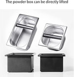 Load image into Gallery viewer, Coffee Knock Box, Stainless Steel Dump Bin Espresso Knock Box for Coffee Grounds with Removable Non-Slip Base Shock-Absorbent for Knocking Portafilter Filter Grinds (S)