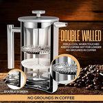 Load image into Gallery viewer, Utopia Kitchen Stainless Steel French Press Coffee Maker 50 Oz, French Press Tea Maker, Cold Brew Portable Travel Coffee Presses, Tea Press Gifts Silver