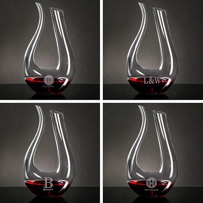 Dolcetto Custom Wine Decanter – Wine Aerator, Elegant Pour, Personalized Gift for Wine Lovers
