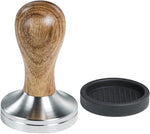 Load image into Gallery viewer, 51mm Coffee Tamper With Mat - Espresso Press With 304 Stainless Steel Base and Wooden Handle - Barista Espresso Machines Accessory