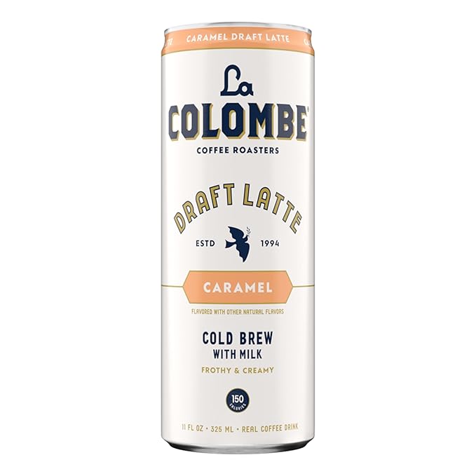 La Colombe Coffee, Caramel Draft Latte, 11 fl oz Cans (Pack of 12), Coffeehouse Quality Cold Brew, Specialty Grade Coffee Beans, Ready-to-Drink On-the-Go
