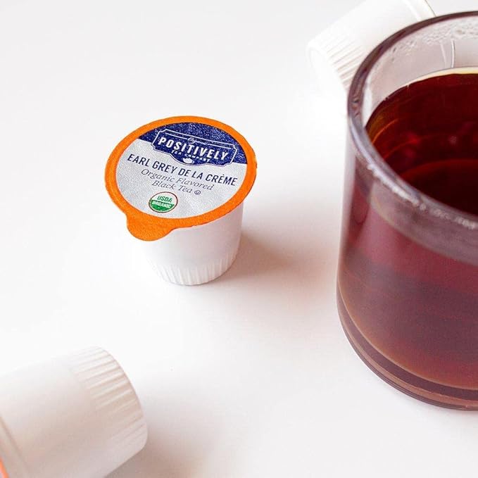 Organic Positively Tea Company, Earl Grey De La Crème Black Tea, K-Cup Compatible, 24 Pods