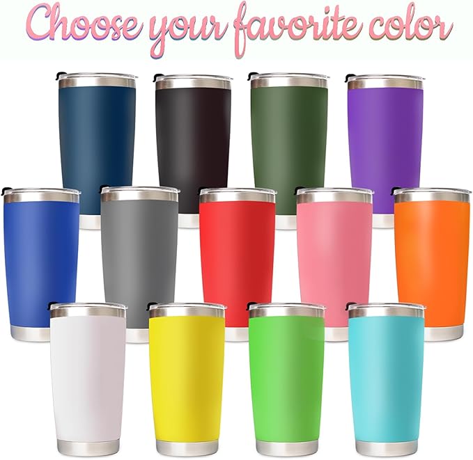 Made in USA - Personalized Tumbler with Engraved Name - Custom Coffee Mug Cup 20 Oz with Lid - Customized Employee Appreciation Gifts - Christmas Gifts for Men Women - Customized By Enterprise