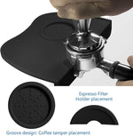 Load image into Gallery viewer, Handook Tamper Mat, Espresso Tamper Mat, 8.3 X 5.9 Inch Coffee Mat, Coffee Tamper Mat for Espresso Machine, Espresso Accessory, Barista Tools, Coffee Tamper Station, Espresso Pad for Counter (Black)