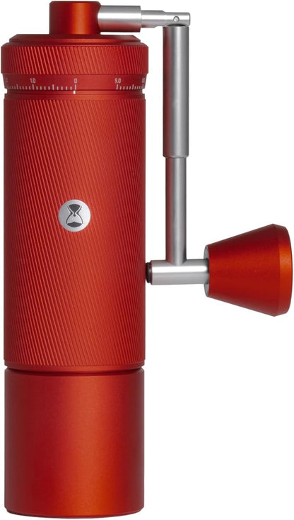 TIMEMORE S3 Manual Coffee Grinder with External Adjustment and Stainless Steel Patented Burr，Hand Coffee Grinder High Presicion Premium Expresso Coffee Grinder Chestnut S3, Red