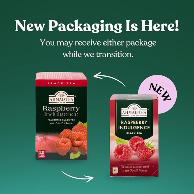 English Teas, "Raspberry Indulgence Black Tea" - Tagged and Aluminium Foil En...