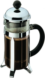 Load image into Gallery viewer, Bodum 12oz Chambord French Press Coffee Maker, High-Heat Borosilicate Glass, Polished Stainless Steel – Made in Portugal