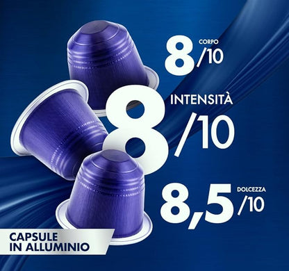 Caffe Borbone Aluminum Coffee Pods Compatible with Nespresso Original Machines, Mia Napoli, Medium Roast, Bold and Intense, Genuine Italian Coffee - 50 Count