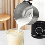 Load image into Gallery viewer, Milk Frother Warmer 3in1 Electric Milk Steamer Stainless Steel Foam Maker, 12oz Hot Cold Frothing, Thick Foam for Macchiatos, Cappuccinos (Black)