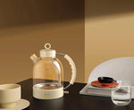 Load image into Gallery viewer, ASCOT Electric Kettle, Glass Electric Tea Kettle Gifts for Men/Women/Family 1.5L 1500W Borosilicate Glass Tea Heater, with Auto Shut-Off and Boil-Dry Protection (Beige)