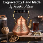 Load image into Gallery viewer, Vintage 100% Solid Pure Copper Turkish TeaPot Tea Kettle Pot for Stovetop Stove Top Traditional Decorative Fancy Arabic Moroccan Party Serving Kitchen Antique Handmade Unique Style Gooseneck Gift