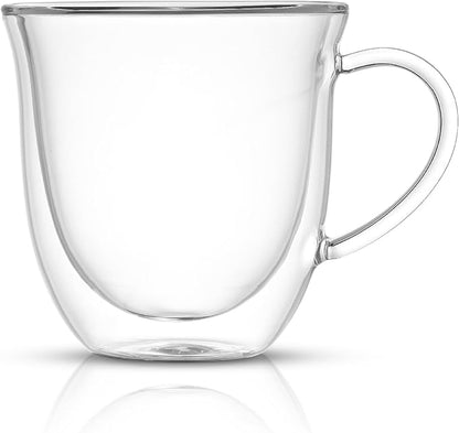 JoyJolt Serene Double Walled Insulated Glasses Coffee Mug (Set of 2) 13.5 Ounces