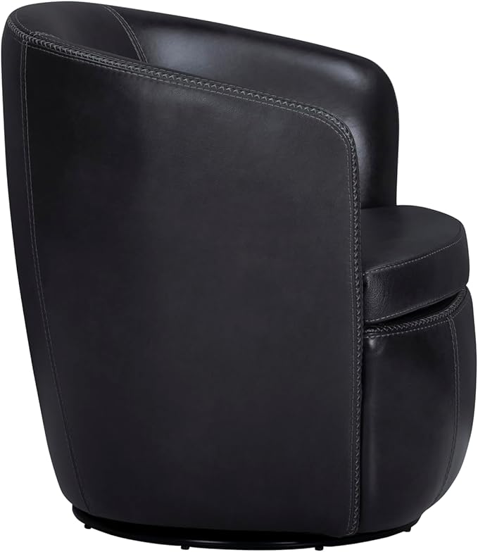 Parker Living Barolo - Vintage Onyx Genuine Italian Leather Swivel Club Chair