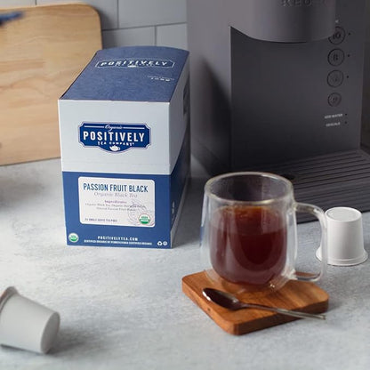 Organic Positively Tea Company, Passion Fruit Black Tea, K-Cup Compatible, 96 Pods