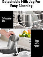 Load image into Gallery viewer, 5-in-1 Milk Frother and Steamer, 17oz Detachable Frother with Adjustable Temperature, Stainless Steel Milk Steamer, Hot &amp; Cold Foam Maker for Coffee, Latte, Hot Chocolate, Dishwasher Safe