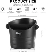 Load image into Gallery viewer, Bincoo Coffee Knock Box 6.8 Inch Shock-Coffee Ground Knock Box 1.2L with Removable Knock Bar and Non-Slip Base,Espresso Accessories Suitable for Home &amp; Bar(Black 6.8 Inch)