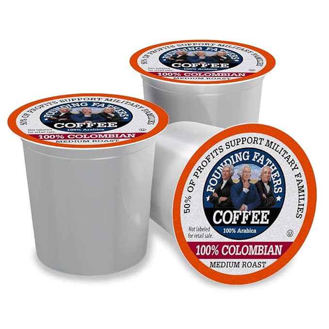 Founding Fathers Coffee, Colombian Single Serve 80 Count (Compatible with Keurig 2.0)