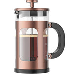 Load image into Gallery viewer, Veken French Press Coffee Maker 21oz 0.6 L, Heat Resistant Thickened Borosilicate Glass,Stainless Steel Brewer,Single Serve Small Pot, Cold Brew Cafetera Teapot for Kitchen Travel Camping, Copper