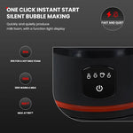 Load image into Gallery viewer, 4 in 1 Electric Milk Frother, Steamer with Warming function, Automatic Hot and Cold Milk Frother, Coffee Frother, Latte, Hot Chocolate, Macchiato, Cappuccino (Black)