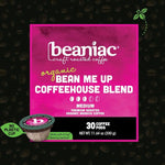 Load image into Gallery viewer, beaniac Organic Bean Me Up Coffeehouse Blend, Medium Roast, Single Serve Compostable K Cup Coffee Pods, Organic Arabica Coffee, Keurig Brewer Compatible, 30 Count