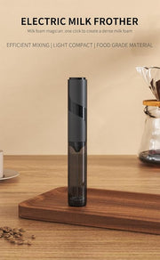 Travel Milk Frother with Cover, Battery-Operated Electric Foam Maker Frother Wand, Milk Foamer Electric Mini Drink Mixer for Coffee, Cappuccino, Lattes, Frappe, Matcha and Hot Chocolate, Black