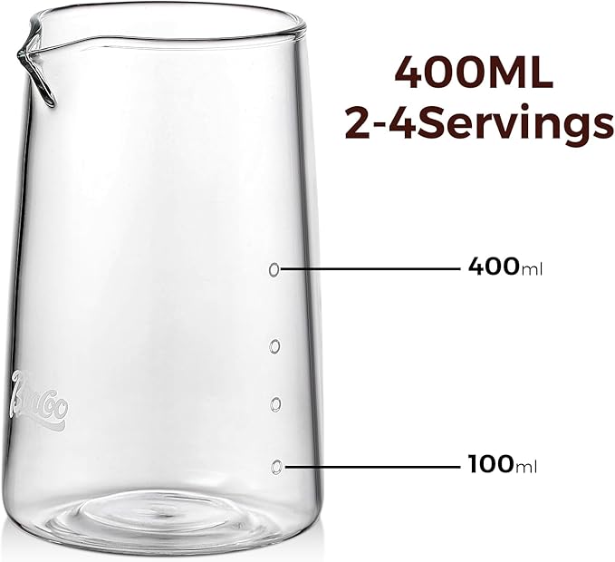 Adjustable Flow Cold Brew Coffee Maker, 450ml Glass Ice Drip Tower with Control Valve & 500-Mesh Stainless Steel Filter for Smooth, Low-Acid Cold Brew Iced Coffee at Home (Translucent Amber)