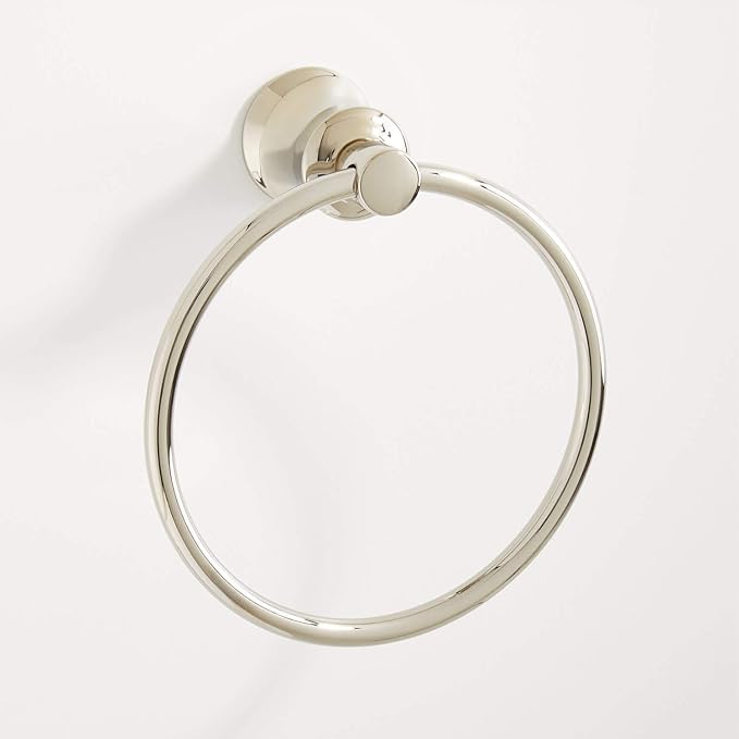 Signature Hardware 446875 Pendleton Towel Ring - Polished Nickel