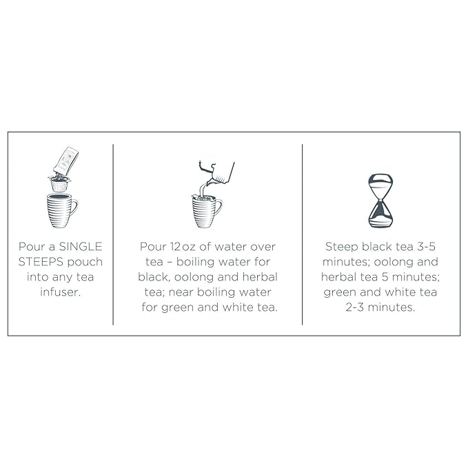 Tea Forte Lotus Single Steeps Loose Leaf Premium Tea Gift Set Sampler, 15 Count 3 of Each Assorted Blends, Pre-Portioned Single Serve Pouches, Steeps 12 oz