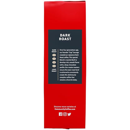 Community Coffee Dark Roast Ground Coffee, 16 oz Bag