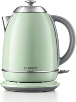Load image into Gallery viewer, BUYDEEM K640 Stainless Steel Electric Tea Kettle with Auto Shut-Off and Boil Dry Protection, 1.7 Liter Cordless Hot Water Boiler with Swivel Base, 1440W, Cozy Greenish