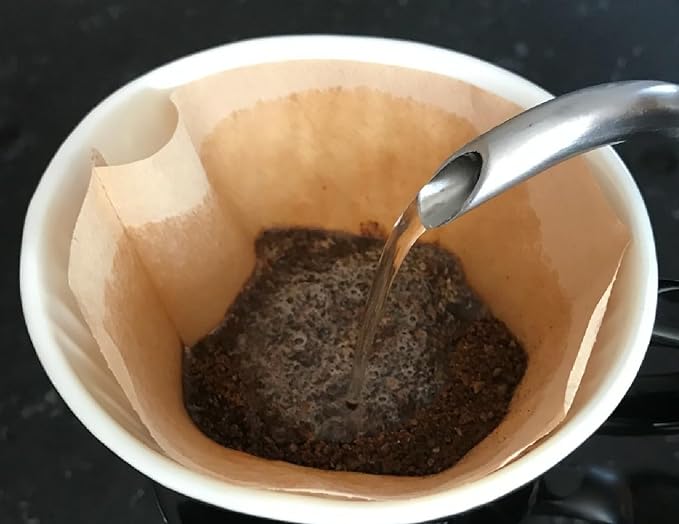 Simply Charmed Black or Golden Lab Coffee Pour Over Single Cup Ceramic Brewer with Melitta Filters 8 to 16 oz Depending on How Much Water/Grounds You Use