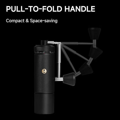 Manual Coffee Grinder S3 ESP TIMEMORE, External Adjustment, Designed for Espresso, Upgrade Integrated All-Metal Body, Folding Handle, Black
