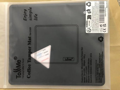 Espresso Tamping Mat I 6X7 Inch Food Safe Silicone Coffee Tamper Mat I Portafilter Mat For Baristas I Coffee Tamp Mat I Waterproof, Heat Resistant Tamping Pad and Tamp Station TM-CO05 Black