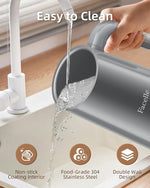 Load image into Gallery viewer, Facelle Milk Frother, 4-in-1 Electric Milk Steamer and Frother, 10oz/300ml Automatic Hot &amp; Cold Foam Maker and Milk Warmer with Auto Shut-Off, for Latte, Cappuccino, Macchiato, Hot Chocolate - Grey