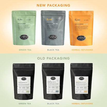 Steven Smith Teamaker Ginger Peach Iced Tea No. 35 Refreshing, Caffeinated, Sugar-Free, Sustainably Grown, Full Leaf Black Iced Tea Bags, 10 Count, 1 Quart Sachets