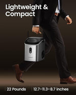 Load image into Gallery viewer, Nugget Ice Maker Countertop, 34lbs/24H Pebble Ice Machine, Self-Cleaning Sonic Ice Maker with Basket &amp; Scoop, Compact Pellet Ice Maker for Home/Office/Kitchen/RV/Party, Stainless Steel