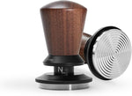 Load image into Gallery viewer, 51mm Espresso Tamper, Spring Loaded Coffee Tamper with Ripple Base, Self-Leveling Barista Tool, Walnut Handle, Fits Breville 51 mm Portafilter Baskets, Home Barista Accessories