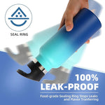 Load image into Gallery viewer, Volhoply 17oz Kids Insulated Water Bottle,Stainless Steel Water Bottles with Straw Lid,Reusable Metal Cups Water Bottle,Double Wall Vacuum Sports School Water Flask Keep Cold(Green Blue,1 Set)